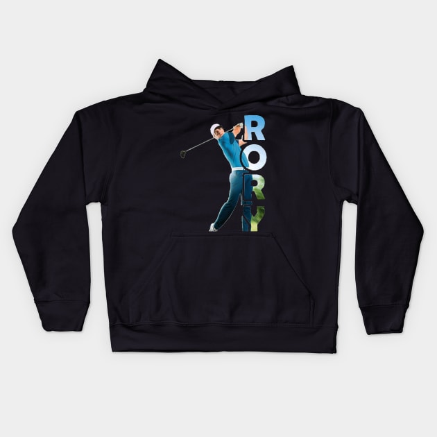 Rory Mcilroy Kids Hoodie by zarafaart